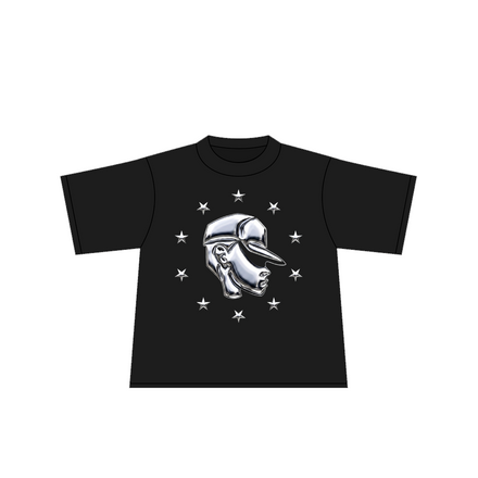 TEE BLACK - SILVER LOGO